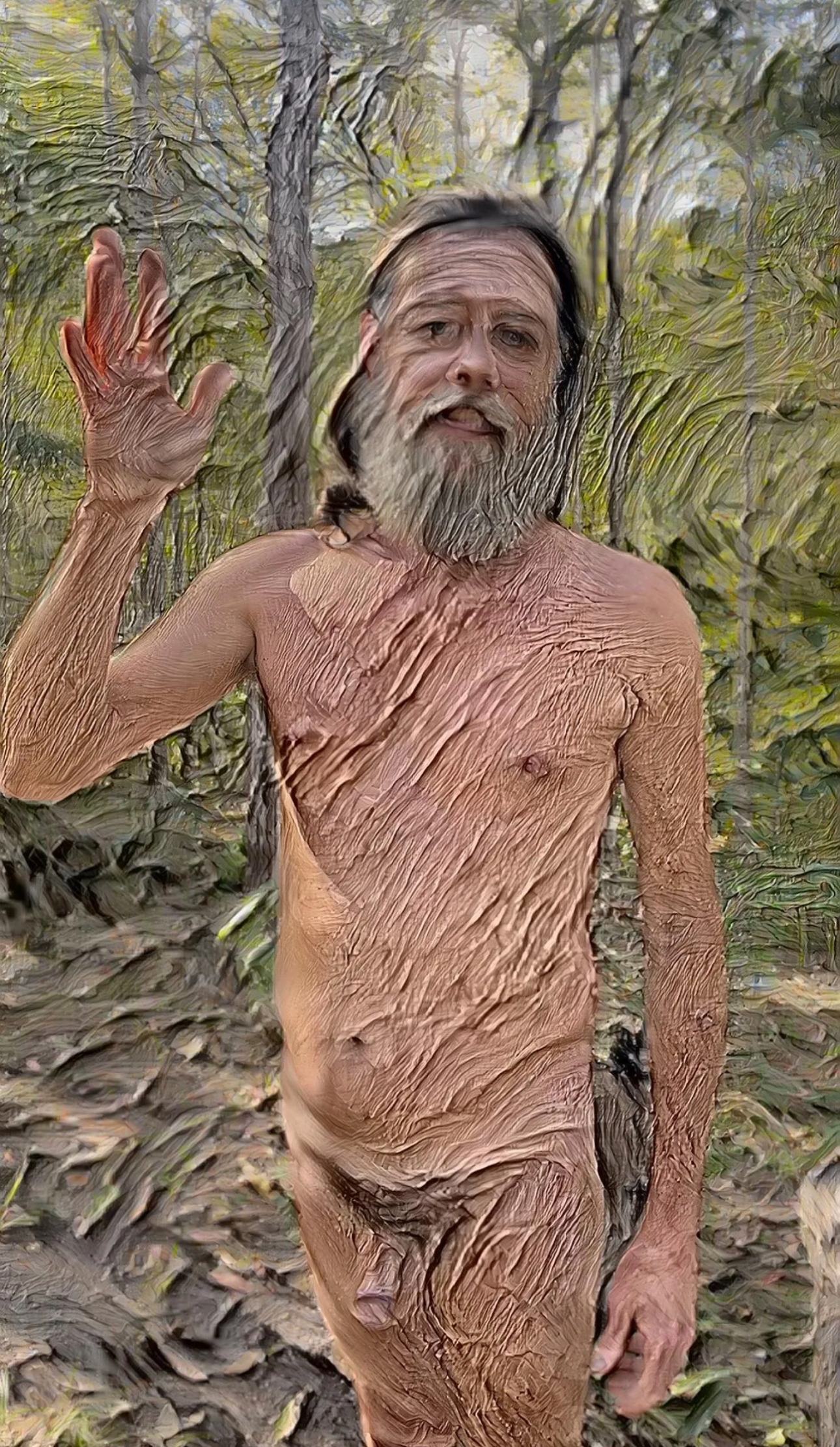 Christian in the forest